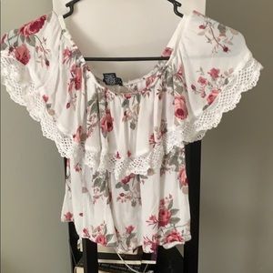 Off the shoulder crop top